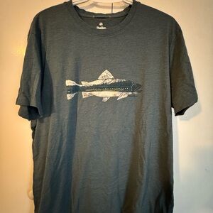 Men's Casual Fish Graphic Tee in Charcoal